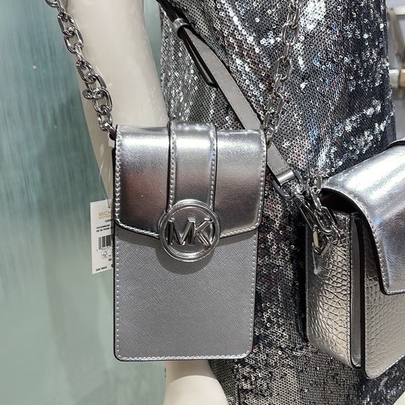 MICHAEL KORS WOMENS FASHION IPHONE SAMSUNG CASE PHONE HOLDER CROSSBODY BAG PURSE - Picture 7 of 16